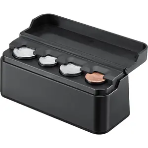 Coin Holder for Car Change Organizer Universal Storage Coin Money Dispenser Fit for Most Car Trucks Accessories(Black, 1 Pack)