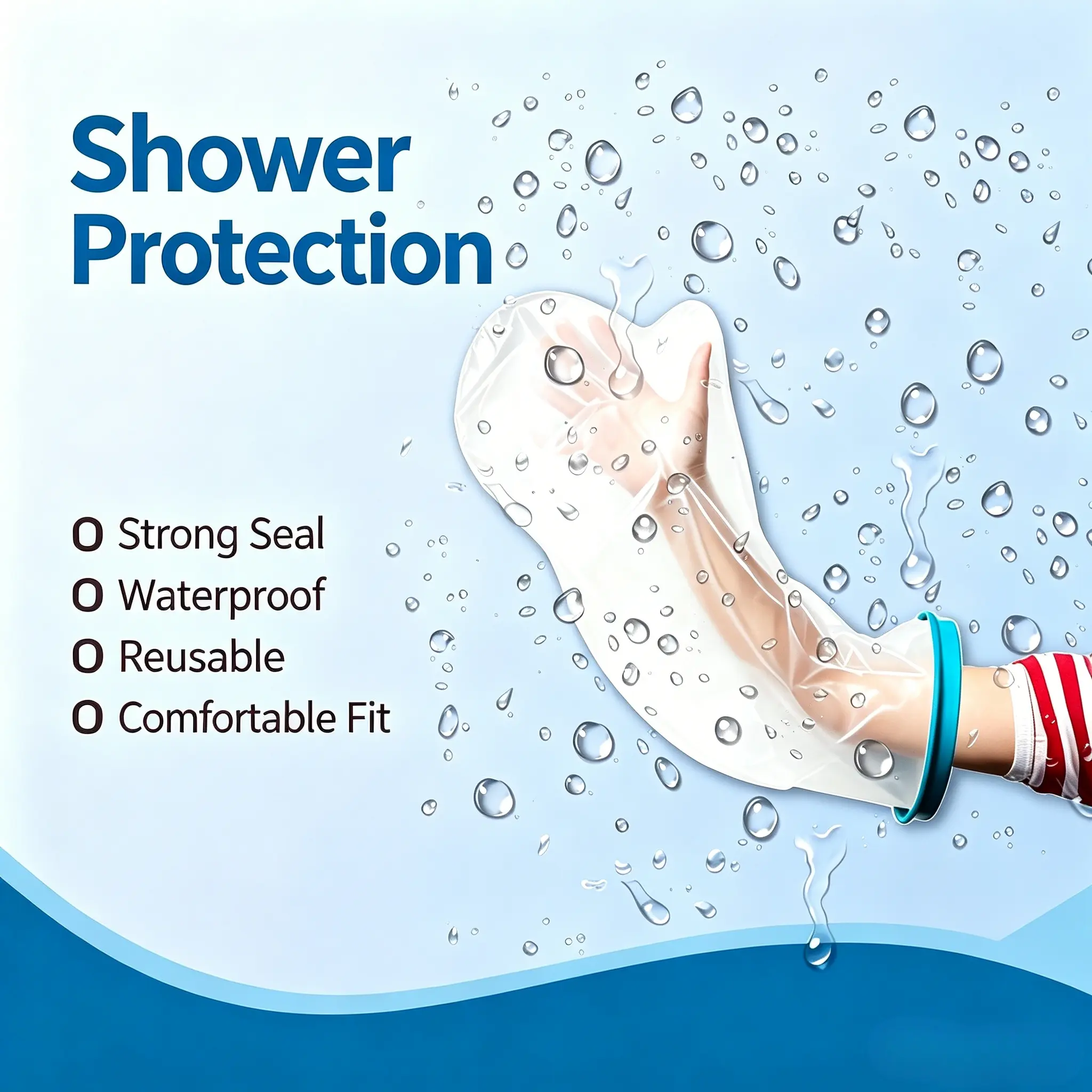 Cast Covers for Shower Arm Adult Waterproof,Reusable Full Cast Protector for Bandage,Hand,Wrist,Elbow,Soft Comfortable Showering Sleeve Bag to Keep Wounds Dry,After Surgery Gifts