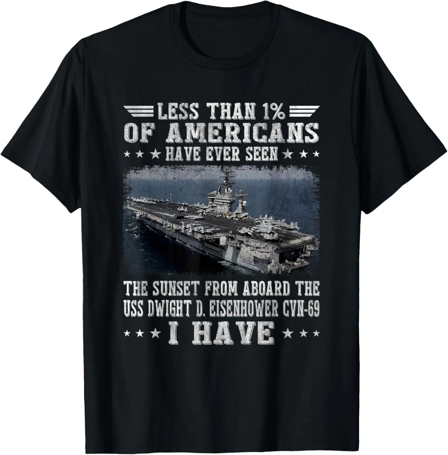 USS Dwight D. Eisenhower CVN-69 Aircraft Carrier Veteran T-Shirt