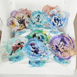 Anime Figure Scaramouche Barbatos Cyno Xiao Kaeya Acrylic Stand Model Plate Desk Decor Standing Sign Fans Gifts