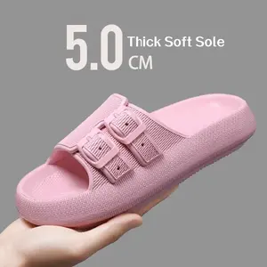 Cloud Slippers for Women and Men, Pillow House Slippers beach Shoes Indoor Slides Bathroom Sandals, Ultimate Comfort, Lightweight, Thick Sole, Non-Slip, Easy to Clean