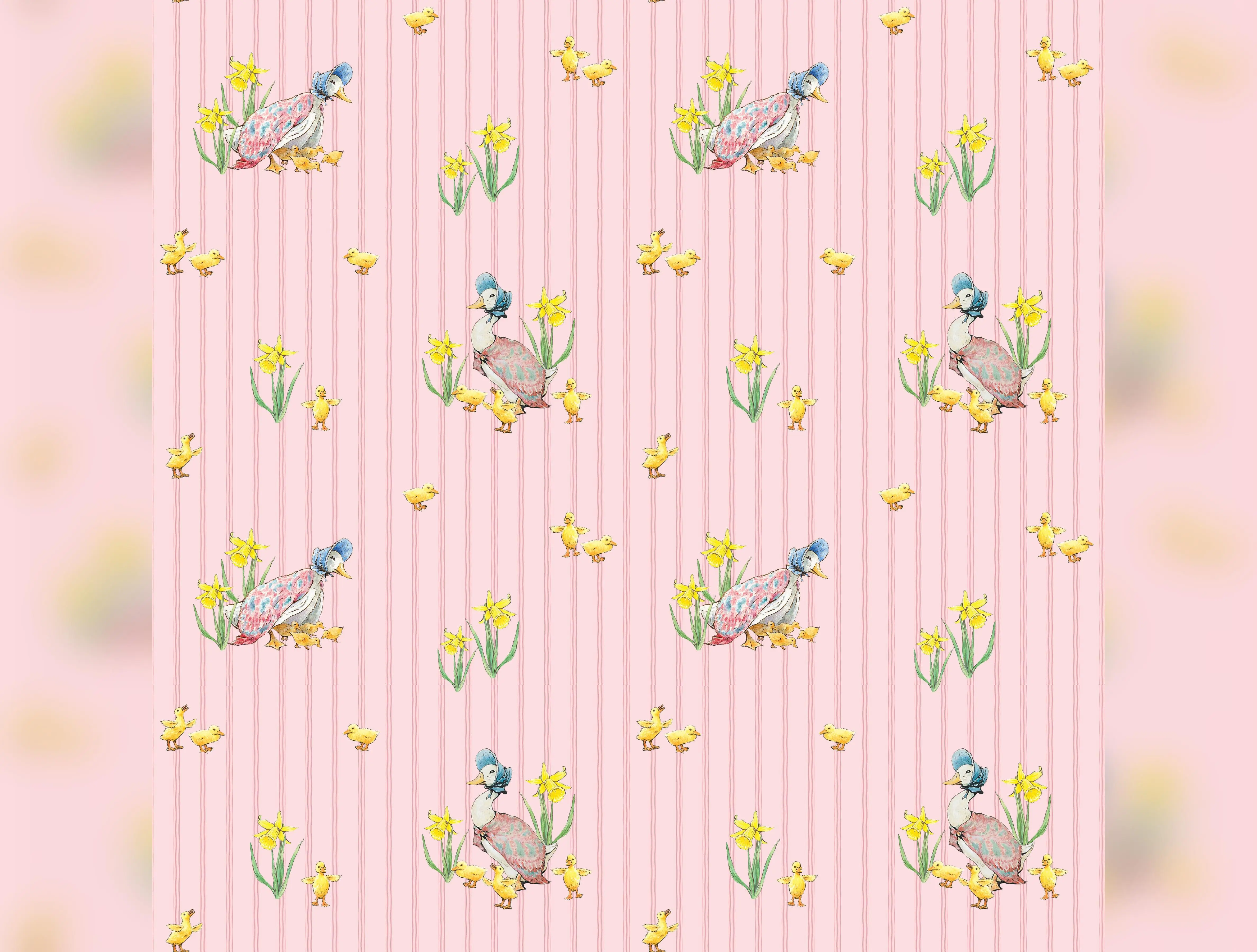 Peter Rabbit & Friends | Duck Stripe Pink by Beatrix Potter for Riley Blake | CD15862-PINK