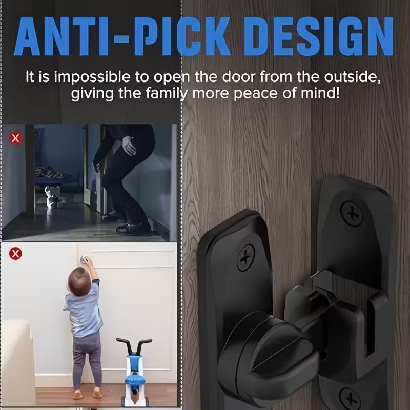 Adjustable Sliding 180 Degree 90 Degree Door Latch Sliding Screen Door Latch Barn Door Lock Hasp Latch Flip Barn Door Lock, 90°/180° Door Latch Lock, Zinc Alloy Gate Latches Home