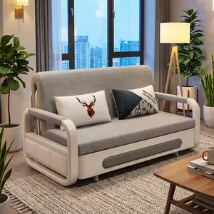 2-in-1 Pull-Out Sleeper Sofa - Comfortable Daybed Couch for Apartments and Guest Rooms