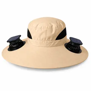 Solar Powered Fan Hat Solar Cooling Fan Sun Hat Solar Fan Sun Hat for Men Women Solar Powered Cooling Sun Hat Solar Fan Bucket Hat Solar Charging Fan Sun Hat Solar Powered Outdoor Cooling Hat Solar Panel Fan Hat