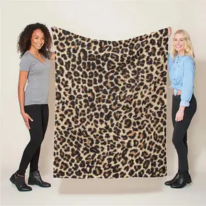 Leopard Print Blanket, 1 Count Soft Comfortable Throw Blanket, Air-conditioned Room Blanket, Warm Nap Blanket for Home & Office