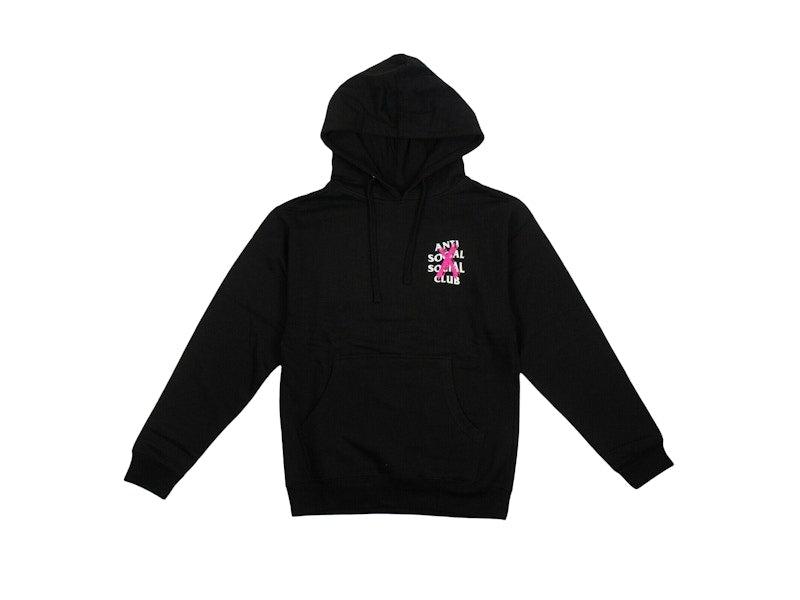Anti Social Social Club Cancelled Hoodie Black (Pink X) (men) by StockX
