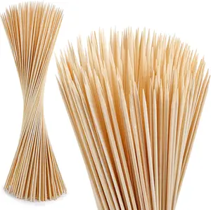 120PCS 30 Inch Extra Long Heavy Duty 5mm Thick Bamboo Marshmallow Roasting Sticks, Wooden SMores Skewers for Fire Pit, Open Fire Roaster, Barbecue, Camping, Hot Dog, Kebab, Sausage