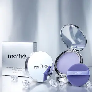 Oil-control Setting Powder, Face Pressed Powder, Long-lasting Makeup Setting Powder with Powder Puff & Mirror, Makeup Accessories for Women & Girls, Cosmetic Beauty Powder Cake