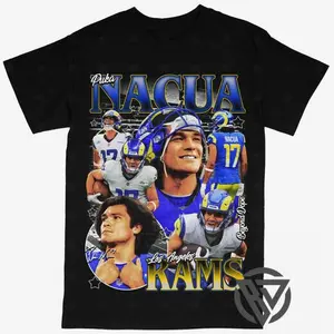 Puka Nacua T-shirt For Men Women, For Fans Unisex Casual Streetswear Top Los Angeles LA Rams Football
