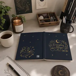 Everyday Magic journal | Hardcover Matte, moon, cauldron, crystals, witchy notebook