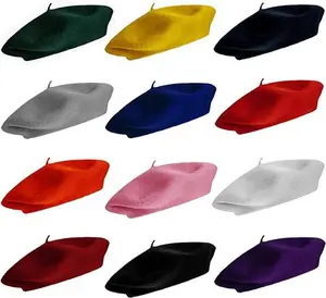 12 PCS Women's Simple Versatile Solid Color Beret Hat, Breathable And Comfortable Outdoor Casual Hat