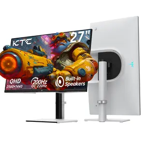 KTC 27" 2K IPS 200Hz HDR400 Gaming Monitor with Dual 2W speakers, 2560*1440, 2xHDMI 2.0@144Hz, 2xDP1.4@200Hz(DP overclockable to 210Hz), 1ms response time, H27T6, Adaptive Sync Monitor, Fast Ips Monitor