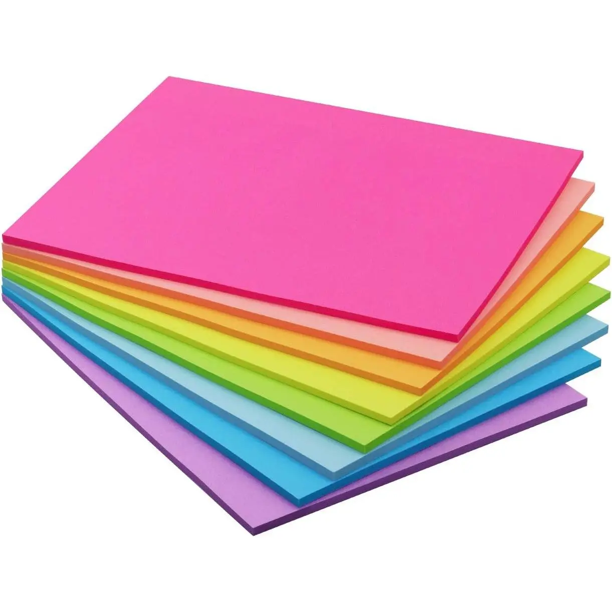 Sticky Notes 8x6 inch Bright Colors Self-Stick Pads 8 Pads/Pack 35 Sheets/Pad Total 280 Sheets