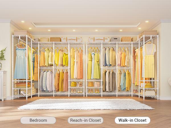 VIPEK V60 Series Extra Large Portable Closet Rack Heavy Duty Clothing Rack for Hanging Cloth Freestanding Wardrobe for Bedroom Organizer Adjustable Hanger