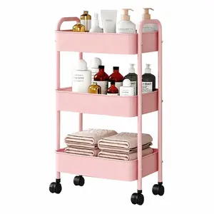 【2026】Multi-Purpose 3-Tier Rolling Storage Rack – Ideal for Kitchen, Living Room, Bathroom, Toilet, Baby Snacks & Daily Storage