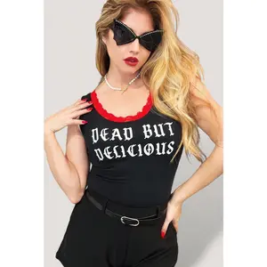 Dead But Delicious Lace Trim Tank
