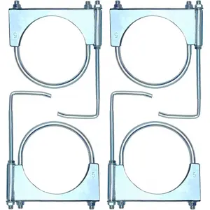 5" Heavy-Duty Exhaust Clamp with Hanger, Muffler Hanger Exhaust Hanger for Automotive (4 Pcs)