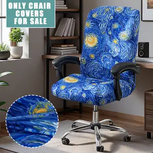 Washable Stretch Office Chair Cover, Universal Fit with Zipper, Dust & Spill Protection, Easy Install Elastic Slipcover