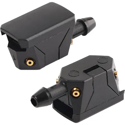 2 PCS Front Windshield Washer Nozzles, 4 Holes Car Windshield Washer Wiper Arm Sprayer, Auto Left Right Windshield Washer Squirter Nozzle Replacement, Universal Vehicle Accessories, Car Wash Accessory, Car Washing Accessory