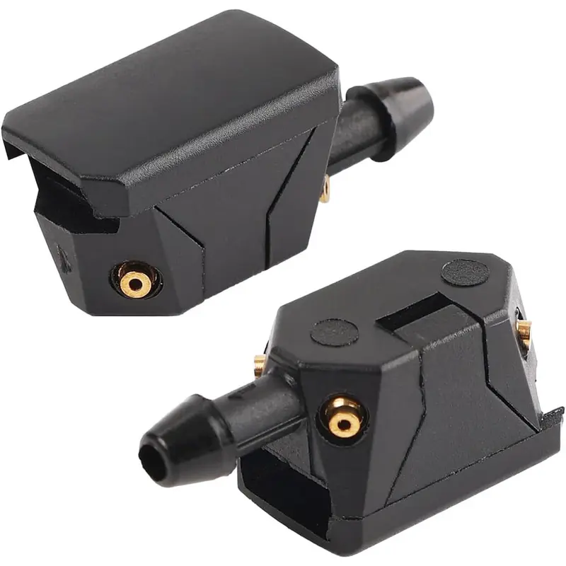 2 PCS Front Windshield Washer Nozzles, 4 Holes Car Windshield Washer Wiper Arm Sprayer, Auto Left Right Windshield Washer Squirter Nozzle Replacement, Universal Vehicle Accessories, Car Wash Accessory, Car Washing Accessory
