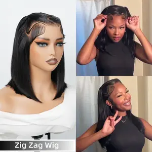 【Zig Zag Style】Alipearl Hair 13x4 Lace Frontal Pre Styled Glueless Wig With Braids Zig Zag Style Ready to Go Pre Cut Lace Wig Beginner Friendly TikTokShopBacktoSchool FallFreshness