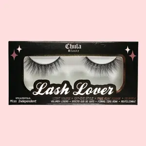 Chula Beauty "Miss Independent" Lash Lover Lashes- Soft Wispy 3D Vegan Faux Mink Lashes for Soft Length & Natural Look - Reusable Up to 15 Wears Makeup Cosmetic
