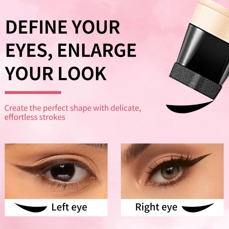 All-in-one Eyeliner Stamp Pen - Precise Application, Versatile & Easy to Use, Compact for On-the-Go Touch-ups, Natural Black & Honey Tea Brown Options