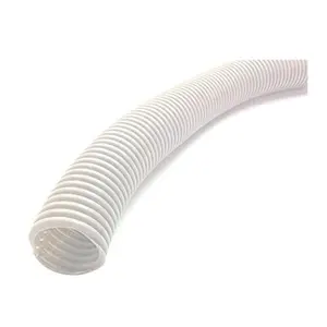 212 MAIN Corrugated Flexible Colored Polyethylene Split Wire Loom Split Tube - 1 in. Nominal Size, 10 ft. Length, White, Protects Wires