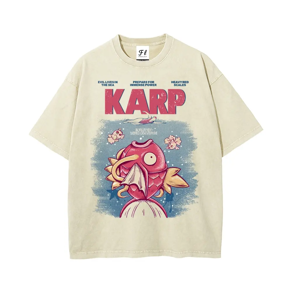 Vintage Graphic T-Shirt, Unisex Oversized Washed Cotton Top with Anime Print, Short-Sleeve Plus Size Streetwear S-5XL, Shortsleeve, Plussize