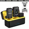 NEEWER CM28 Cordless Lavalier Clip Microphone with Receiver, LCD Screen, Charging Case, OTG Adapter, USB Type-C Cable - Podcast Studio Kit for Content Creators (Back to School) with Multi-Device Connection for iPhone 13, Smartphone, DSLR, Computer, Camera