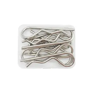 10 count Cotter Pins, R Clips Hardware Pins, Spring Fasteners Hitch Pin, for Trailer Locking, Trailer Clamps, Lawn Mowers, , Mechanics, Heavy Duty R Clips Cotter Pin - M3.0x65mm
