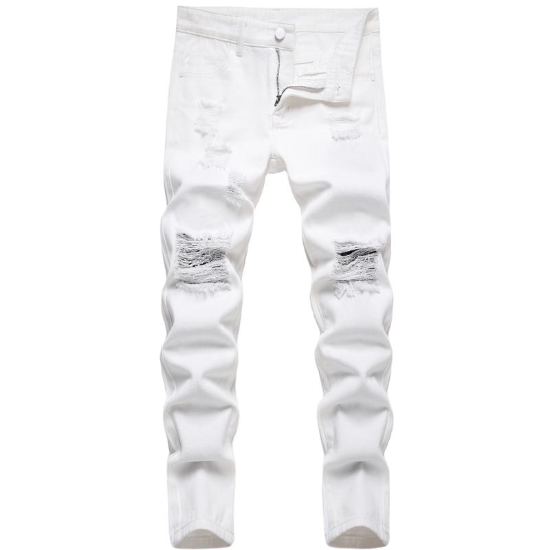 Boy's Skinny Fit Ripped Destroyed Distressed Fashion Kids Denim Pants Jeans