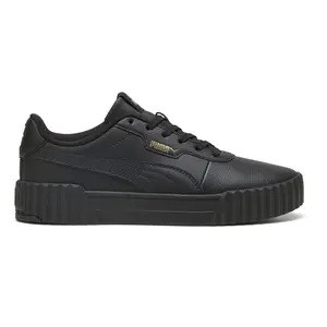 PUMA Womens Carina 3.0 Lace Up Sneakers Shoes Casual - Black