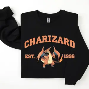 Mega Charizard Y Sweatshirt, Pkm Characters Sweatshirt, Anime Shirt