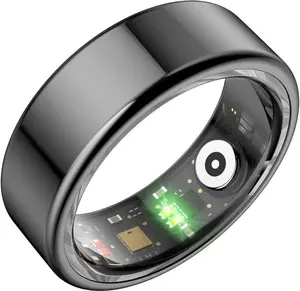 Smart Ring Unisex with 24/7 Heart Rate Tracking, Sleep Monitoring & Activity Tracking, Lightweight Design, Titanium Steel Shell