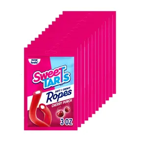 SweeTARTS Ropes, Cherry Punch Candy, 3 Ounce Pouch (Pack of 12)