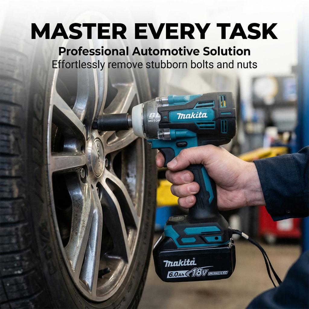 Makita DTW004 Variable Speed Impactool 0-3200r/min  Heavy Duty Fastening  Wrench Kit Includes Makita Battery Charger professional power tool  impact wrench powertools high torque