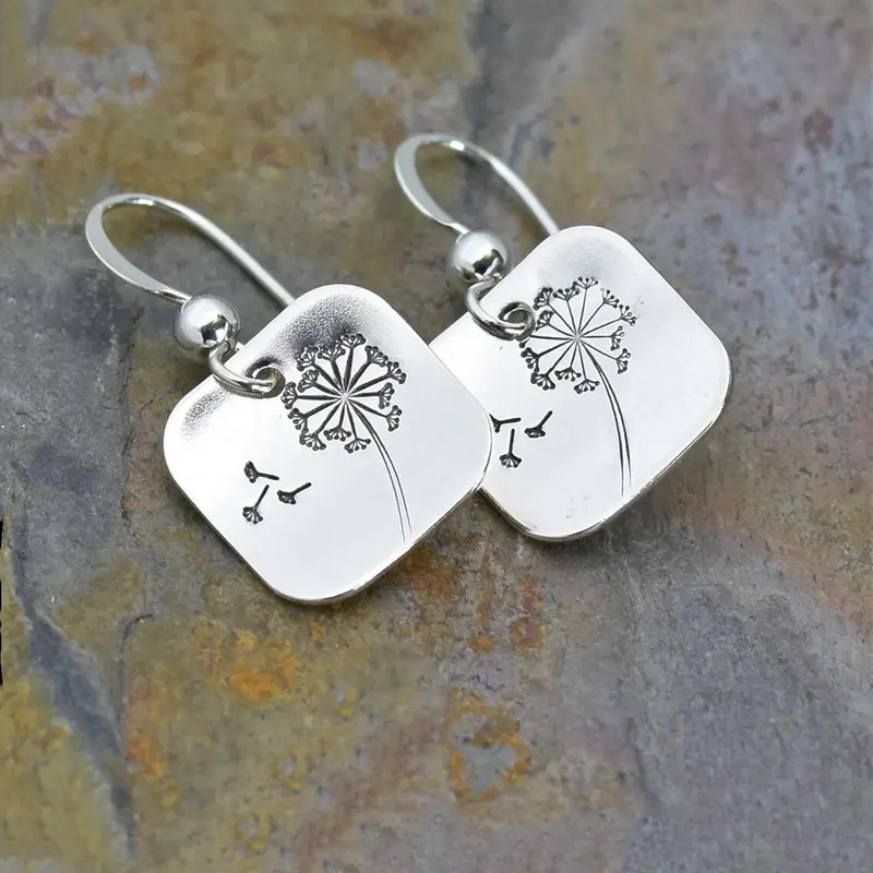 Vintage Style, Plants & Geometric Design Drop Earrings, Fashion Dangle Earrings High Quality Earrings for Women, Fashion Jewelry for Party, Daily  Decor, Trendy Jewelry for Birthday Gift