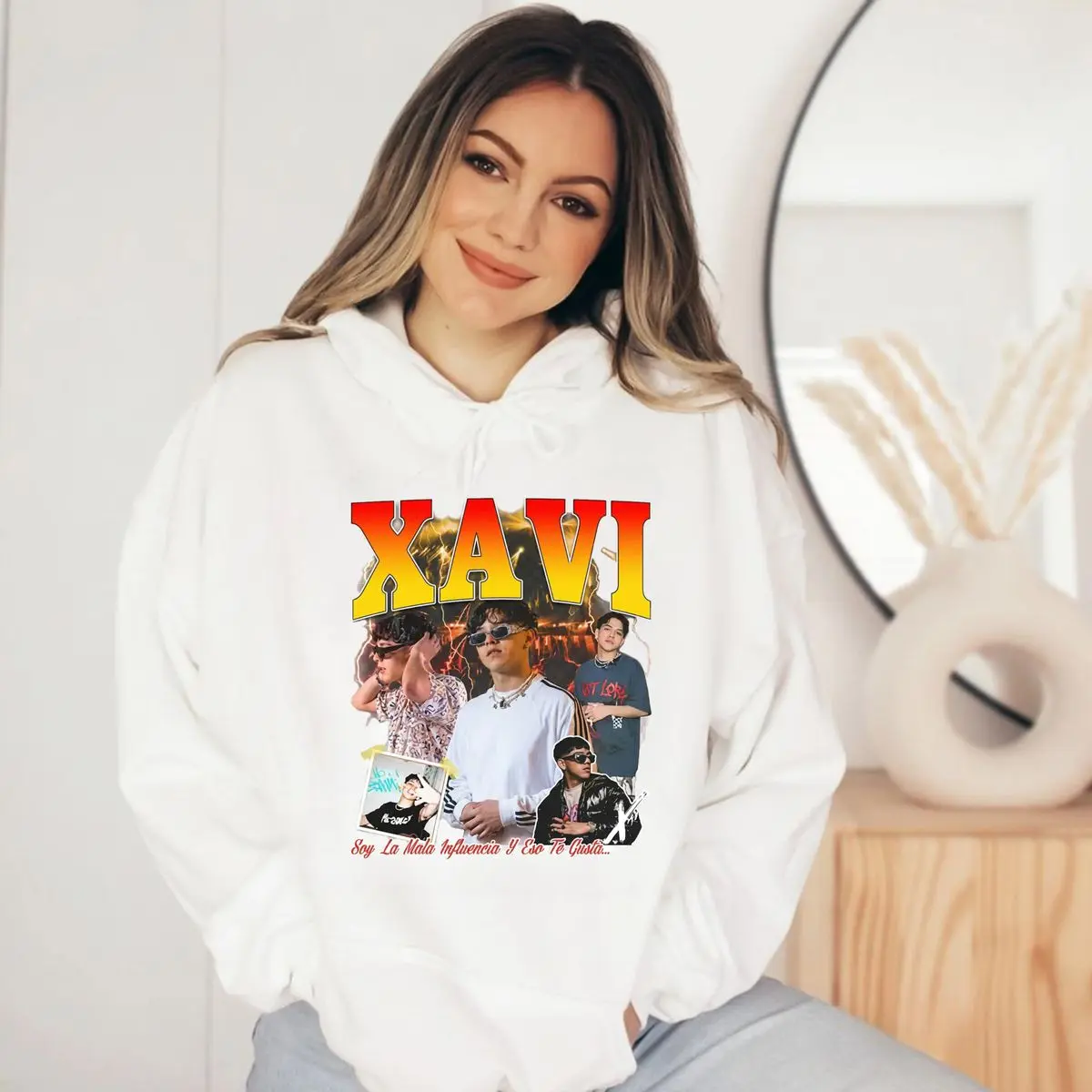 Xavi La Diabla Look Hoodie, Unisex T Shirt, Mexican Corridos Musica La Diabla Merch La Victima Latino Sweatshirt, Unisex Sweater Pullover Tee