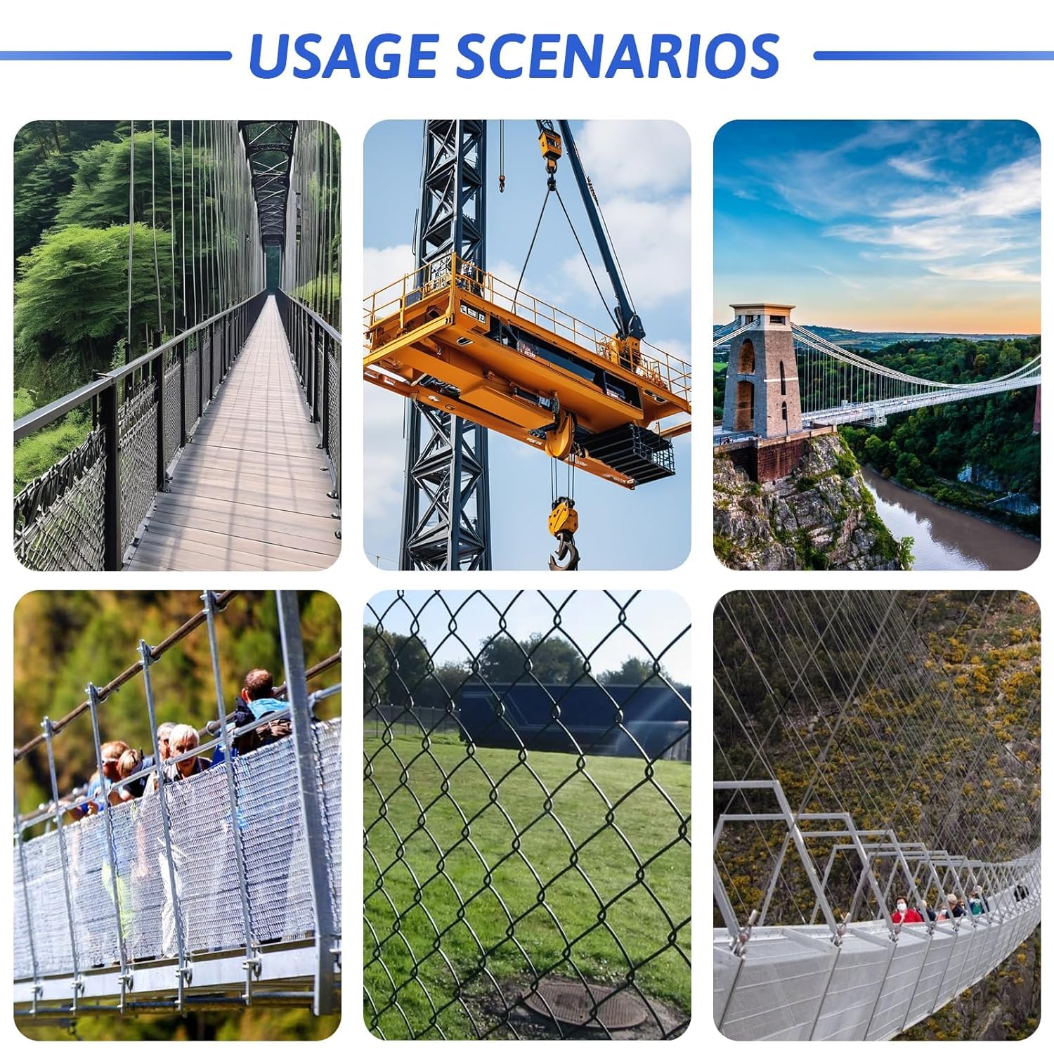 Maeklon 400ft 1/4" Stainless Steel Cable, 7x19 Strand Aircraft Wire Rope, Breaking Strength 6400 Ibs Stainless Steel Zip Line for Heavy Duty Applications, Deck Railing, and String Lights