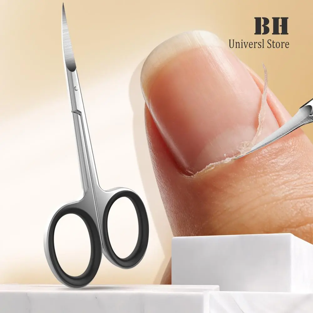 Russian Cuticle Scissors Dead Skin Scissors Remover Nails Art Clippers Nail Scissors Manicure Tools Curved Tip Cuticle Nipper
