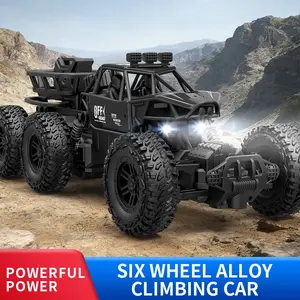 Six-Wheel Drive Super Large 2.4g Alloy Off-Road Car, Easy Control on Rough Terrain, Sand, Mountain Roads, Long Battery Life, Holiday Toy Gift, Rc Car