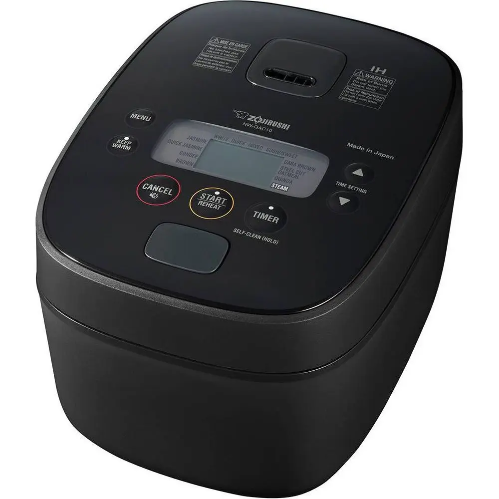 Zojirushi 5.5 cup Induction Heating Rice Cooker and Warmer Black NW-QAC10: Stainless Steel BPA-Free 12 Settings