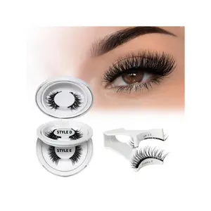 2 Pairs Magnetic Eyelashes Natural Look, 2 Pairs Reusable Magnetic Eyelashes With Applicator, No Glue Needed Magnetic Eyelashes Magnetic Lashes Kit, Easy To Wear And Remove