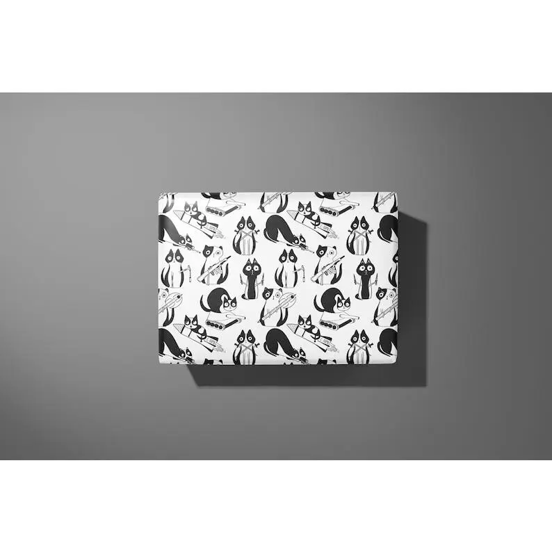 Funny Cats Wrapping Paper: Whimsical Pet Gift Wrap