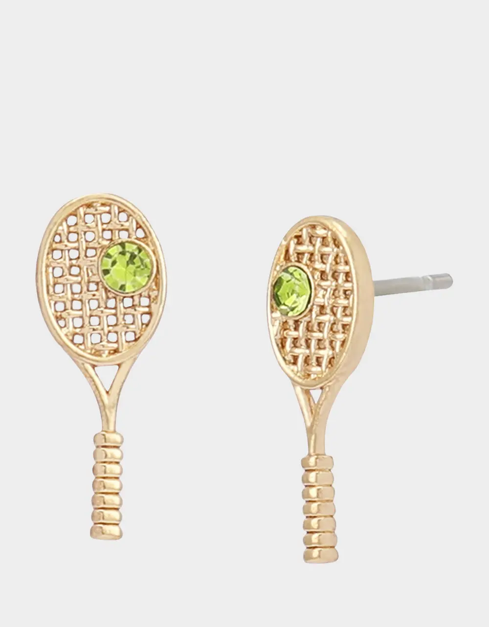 LOVE TENNIS RACQUET EARRINGS GREEN
