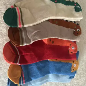 5 Pairs Kids Socks, Cartoon Neck Dragon Dinosaur Design, Mid-Calf Length, Unisex Socks for Spring & Fall