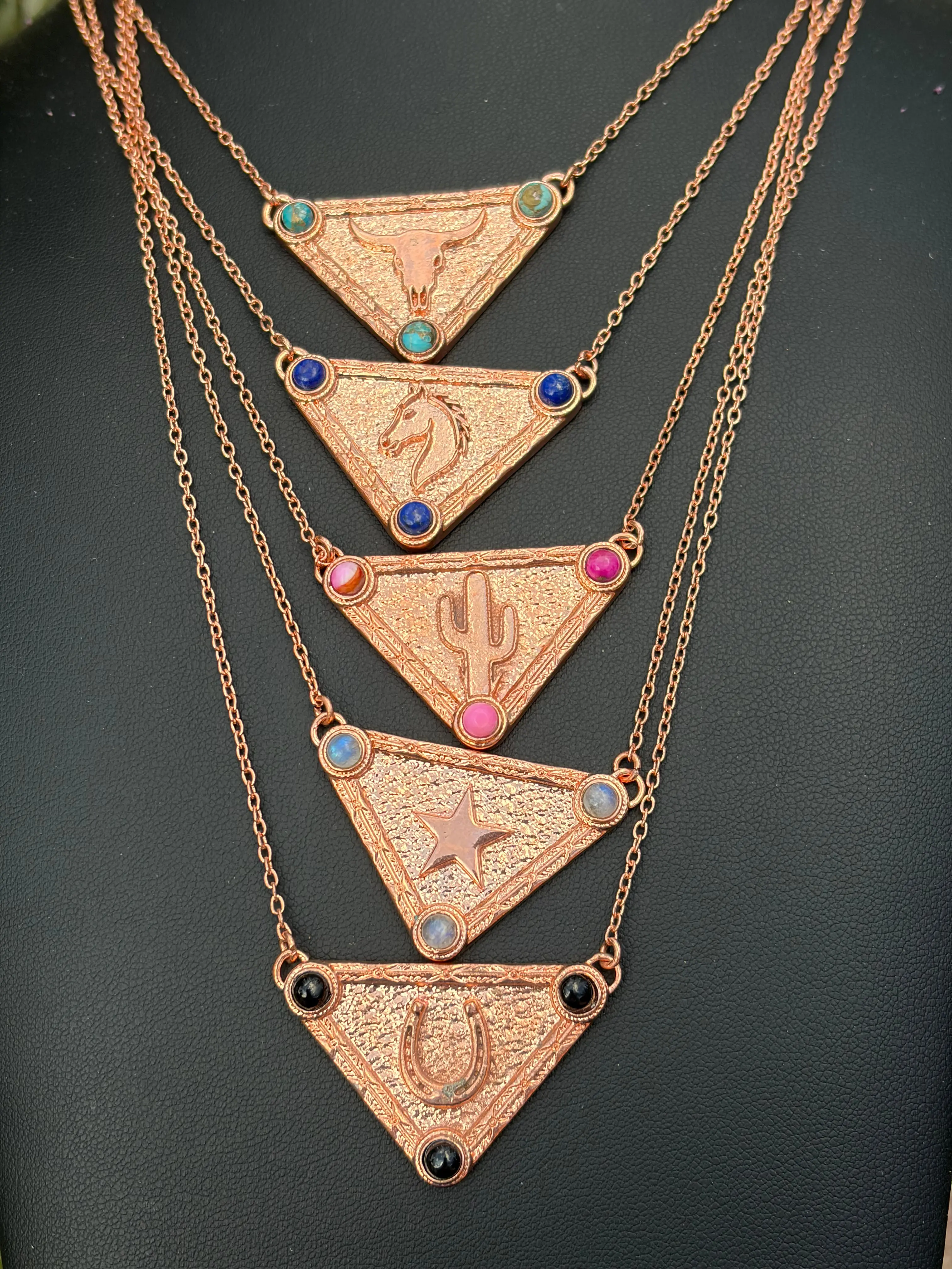 COPPER - Western Designer Tag Necklaces