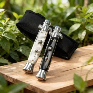High quality folding knife, marble handle, pocket knife, fruit knife, men's and women's gifts